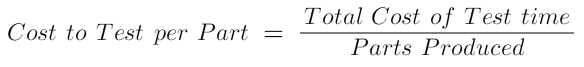Equation: Efficiency for Cost Per Part